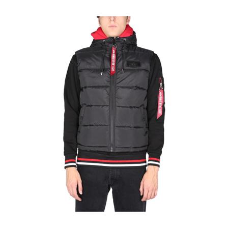 Alpha Industries, Vests Zwart, Heren, Maat:L