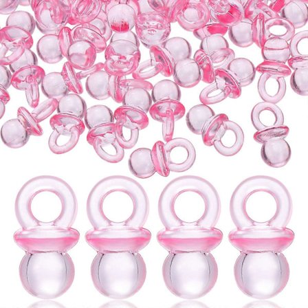 100 st Akryl Nappar Baby Shower Napp Mini Akryl Nappar Baby Flicka Nappar För Baby Shower Spel Dekorationer