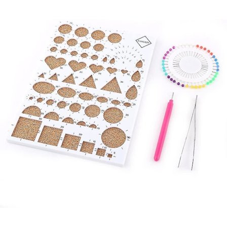 Paper Quilling DIY-käsityökorttipaketti Mallilevy Työkalut Valkoinen