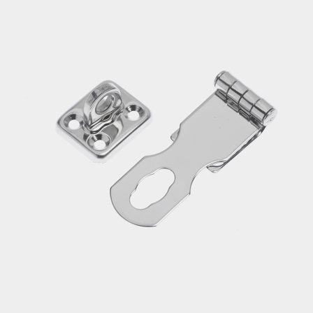 Charnière à cadenas Roca, 71 mm x 25 mm, avec verrou tournant, acier inoxydable AISI 304