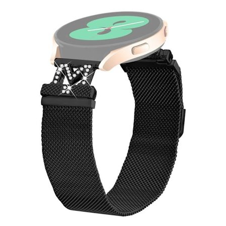 M-Type Milanese-armband Garmin Vivomove Trend / Venu Sq 2 Metallrem i rostfritt stål - Svart