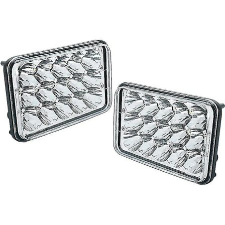 2 stk. 4x6 tommer 90W LED lyspærer Krystalklar forlygter Rektangulære udskiftningsforseglet stråleforlygter