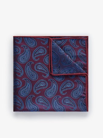 John Henric Men's Braunes & Gelbes Paisley Einstecktuch Size Onesize