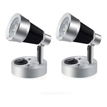 Dimmable Bedside Lamp with Touch and USB Charging Port, Interior Lighting for Vehicle and Home (2-Pack)