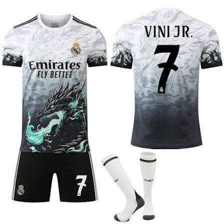 2024-2025 Real Madrid Barn Vuxen Specialutgåva Fotbollströja Nr.7 VINI JR