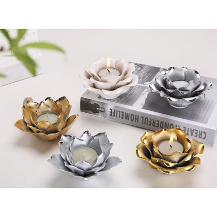 Kukka kynttilänjalat, Vintage kodinsisustus Keskipiste Kynttilänjalat 5 kpl satunnainen väri