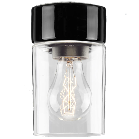 Ifö Electric Opus 100/175 Takarmatur IP44, E27, klar Svart, Belysning