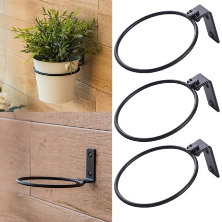 3x kukkaruukun pidike ruukkupidike seinäkiinnike parvekkeen pidike 17.5x15x6.5cm