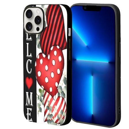 Kunsttryk iPhone 13 Pro Max Beskyttelsescover, Beskyttende iPhone 17 Cover til 17 16 11 12 Pro 13 Mini 14 Plus 15 Pro Max Valentinsdag 