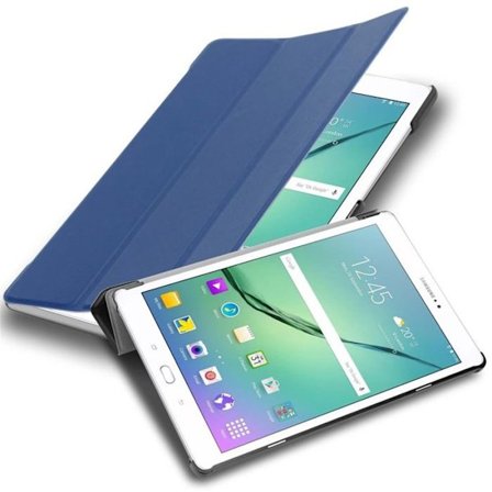Etui för Samsung Galaxy Tab S2 (9,7 tum) Fodral i MÖRKBLOTT JERSEY Tablettfodral Skydd Automatisk Väcktning