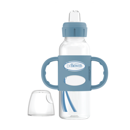 Dr. Brown's Sippy Spout Standard Flaske m/håndtak, Blå, 250 ml