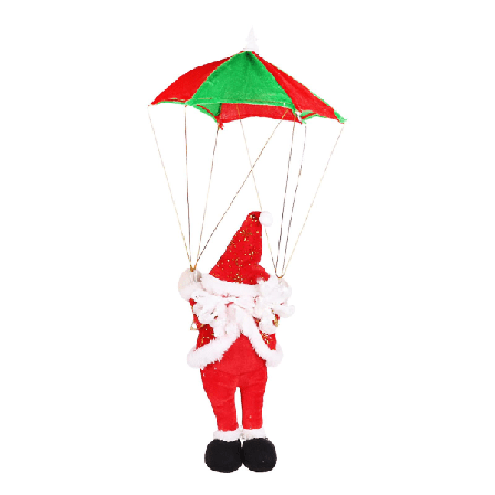 Santa Doll Ornament, 3 Delar, Röd Och Grön
