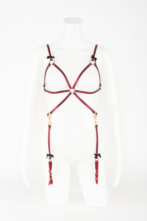 Fräulein Kink: Cherry Playsuit Sele Bondagesæt
