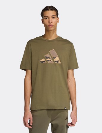 adidas Sportswear M Camo Logo T - Khaki green - M