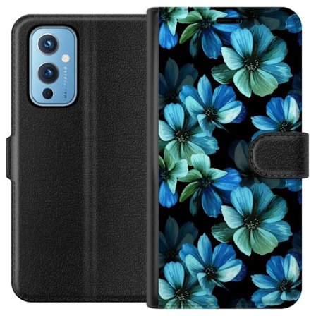 Yhteensopiva Lompakkokotelo OnePlus 9 Keskiyö Puutarha