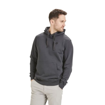 Knowledge Cotton Apparel Men's Elm Hood Basic Badge Sweat Men long-sleeved sweaters Black S