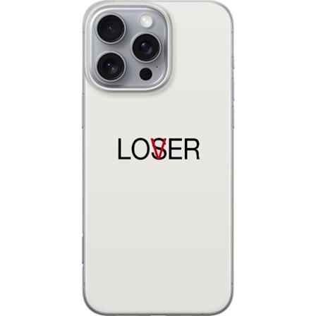 Apple iPhone 16 Pro Max Gjennomsiktig deksel Loser Lover