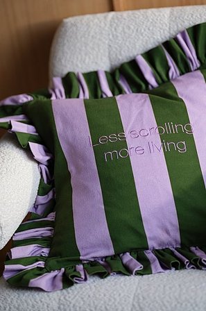 Jotex - Kussenhoes 50x50 Cm Donkergroen/paars Donkergroen/paars - LOUD - Koop Sierkussens & hoezen bij Jotex