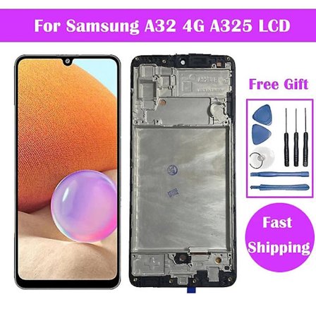Aaa+ För Samsung Galaxy A32 4g Lcd För Samsung A325 A325f Sm-a325f/ds LCD-skärm med ram Touch Digitizer-skärm A325 Lcd