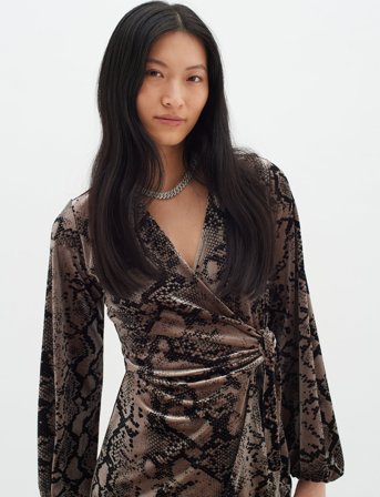 InWear Brynniw Goriel Wrap Dress - Brown - XS