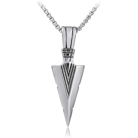 Retro anheng halskjede menn med halskjede rustfritt stål sølv kjede menn anheng halskjeder for menn