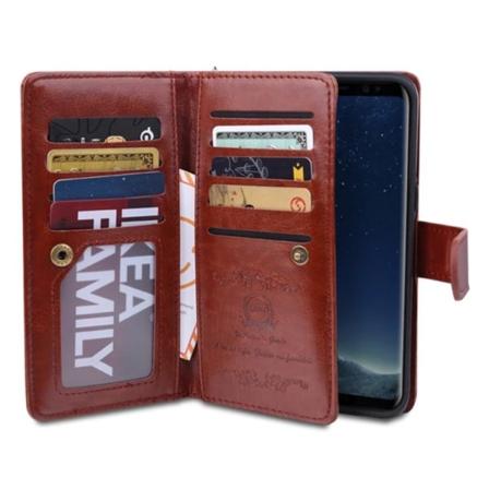 TG Elegant 9 kort Plånboksfodral för Samsung Galaxy S8+ FLOVEME Vit
