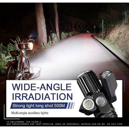 Usb-opladningscykellys 4 lystilstande Super Bright Led Trelygte Flashlight Vandtæt cykeltilbehør Med lysstativ