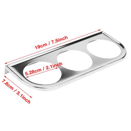 Chrome 52mm 2 tommer Universal Multi-Hull Meter Måler Pillefeste Pod Holder Brakett Sølv