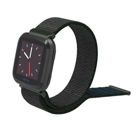 Fitbit Versa klockarmband nylon kardborre - Olivgrön