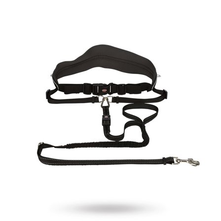 Trixie - HandsFree Midjebälte Med Expander - svart - Hundkoppel