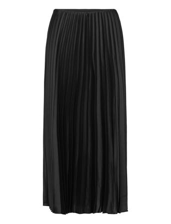 Pleated Midi Skirt Mango Black