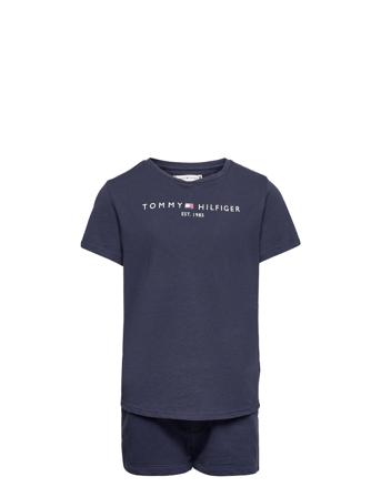 Essential Tee Short Set Sets Sets With Short-sleeved T-shirt Blå Tommy Hilfiger