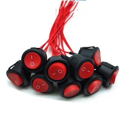 10 Stk Vippekontakt Låsevippekontakt