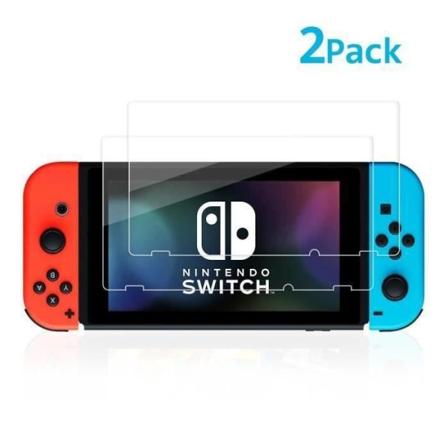Skærmbeskytter til Nintendo Switch, [2 stk.] gennemsigtige hærdet glas beskyttelsesfilm, 3D Touch-kompatibel og hård