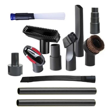 12 st Universal Dammsugartillbehör 1-1/4 tum Dammsugare Borste Förlängningsrör Munstycke Spaltverktyg Våt Torr (Fww)