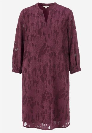 Cellbes of Sweden - Jacquardvævet, næsten gennemsigtig kjole i blomme til damer i størrelse 58/60