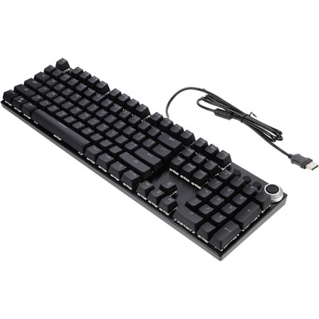 Ergonomiskt tangentbord Ergonomiskt RGB-bakgrundsbelyst mekaniskt speltangentbord 104 tangenter Trådbundet USB-speldator tangentbord