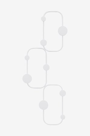 Hanah Home - Väggkrok i metall - Patricia - Vit - Småförvaring - Från Homeroom