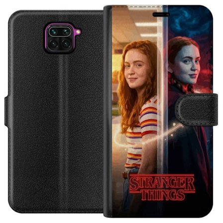 Yhteensopiva Lompakkokotelo Xiaomi Redmi Note 9 Jakaloitunut muotokuva Max Mayfieldin välillä arkipäivä ja tumma rinnakkaismaailma Stranger Things