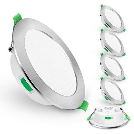 6-pakning 5W ultratynne dimbare LED-downlights Cct 75-85mm utskjæring nikkel-FA-