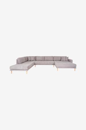 House Nordic - U-sofa open-end Lido - Grå - Sofaer med chaiselong - Fra Homeroom