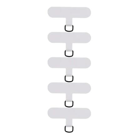 Universaalinen matkapuhelin Anti-Lost Lanyard Pack Vaihdettava Puhelin Ripustus Johto Hihna Nylon Patch Tether Pad 5pcs White
