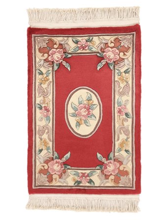 Medalionowy Mały Chińskie 90 Line Dywan 60X90 Wełna