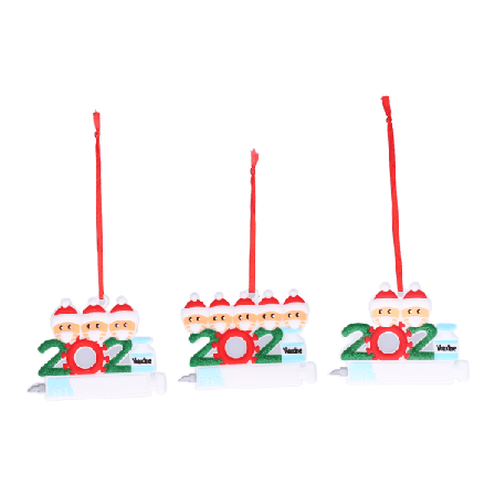 3 Set Personlig Julgransprydnad 2021 Set Anpassad Snögubbe Julgransdekoration Julgåva
