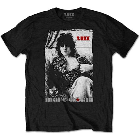 T-Rex Unisex Vuxen Marc Bolan Bomull T-Shirt XL Svart