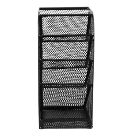 Multifunksjonell skrivebords pennholder i metall skråstilt innsats flerlags organizer