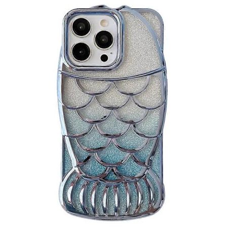Glitter Fiskeform TPU Elektroplettering Telefoncover til iPhone 14 Pro Max