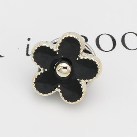 6 Slipsknappar (Svart), Säkerhetsknappar för Skjortor, Metallpärla Brosch, A