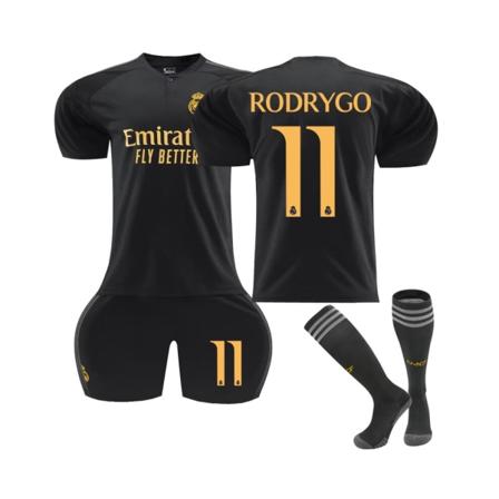 (Real Madrid 2023/24 Rodrygo #11 tredje set 20(115-125CM)