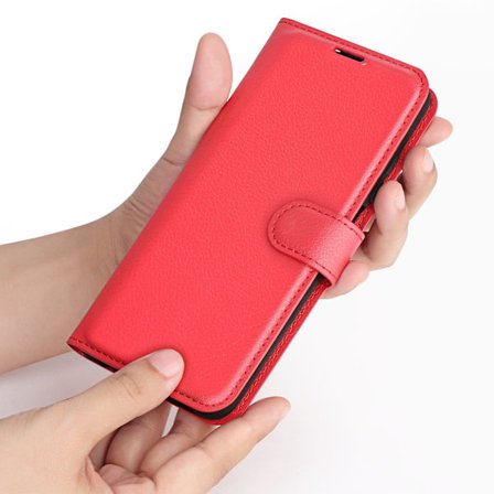 Etui til Samsung A52S rød Flip Læder Stand Wallet